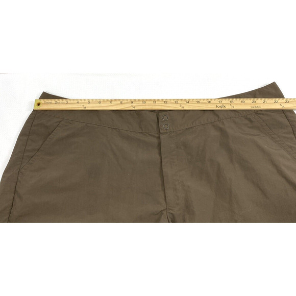 Eddie‎ Bauer Shorts Womens Plus Size 24W Brown Nylon Outdoors Gorpcore Pockets - Picture 3 of 7